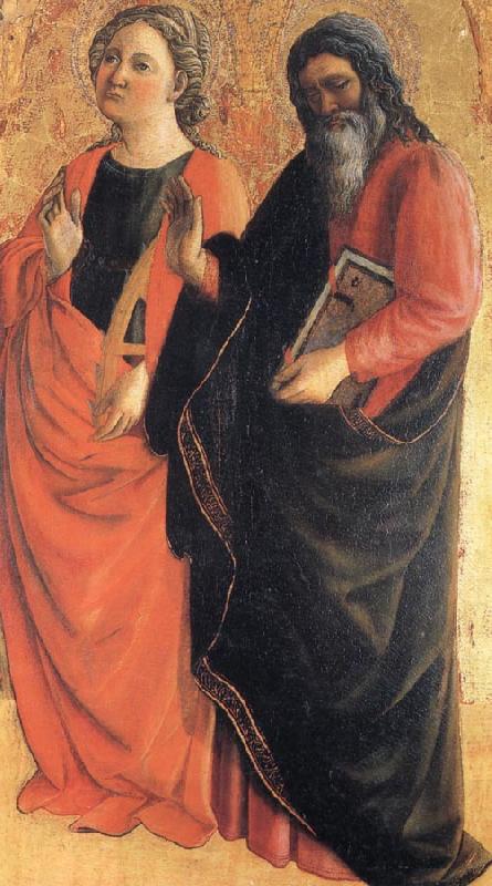 Fra Filippo Lippi St.Catherine of Alexandria and an Evangelist China oil painting art